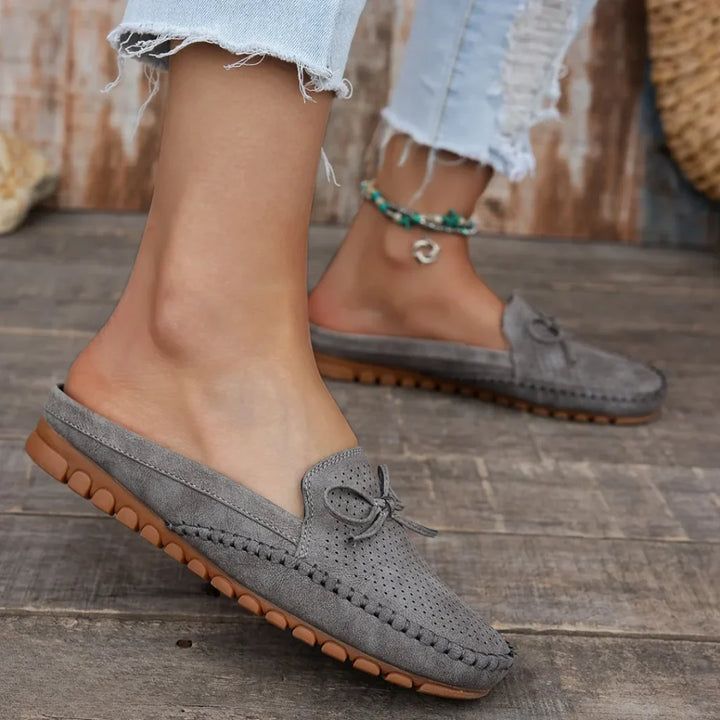 Loretta | Women's Bow-Detail Slip-On Mules