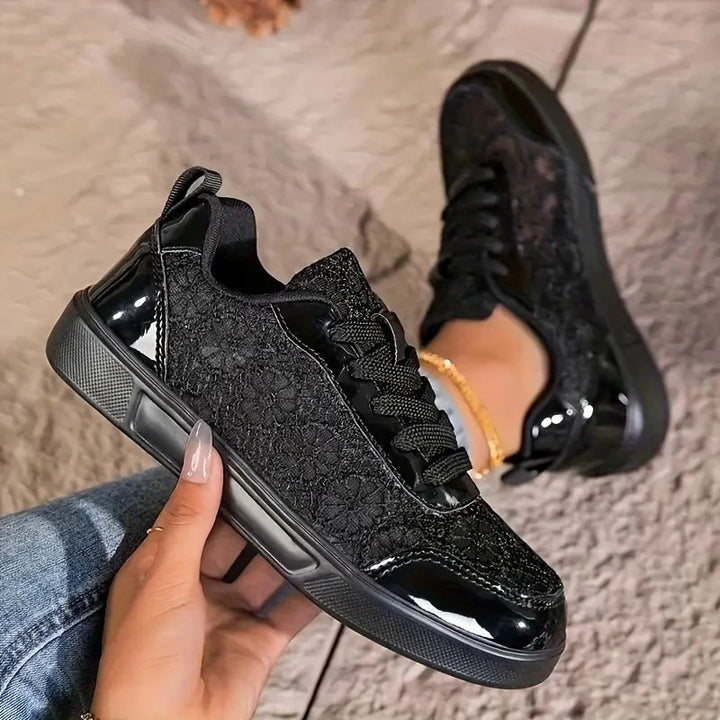 Lucie | Women's Floral Cutout Sneakers