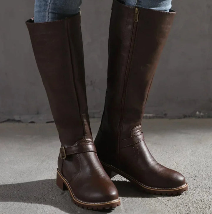 Lynne | Women's Knee-High Buckle Boots