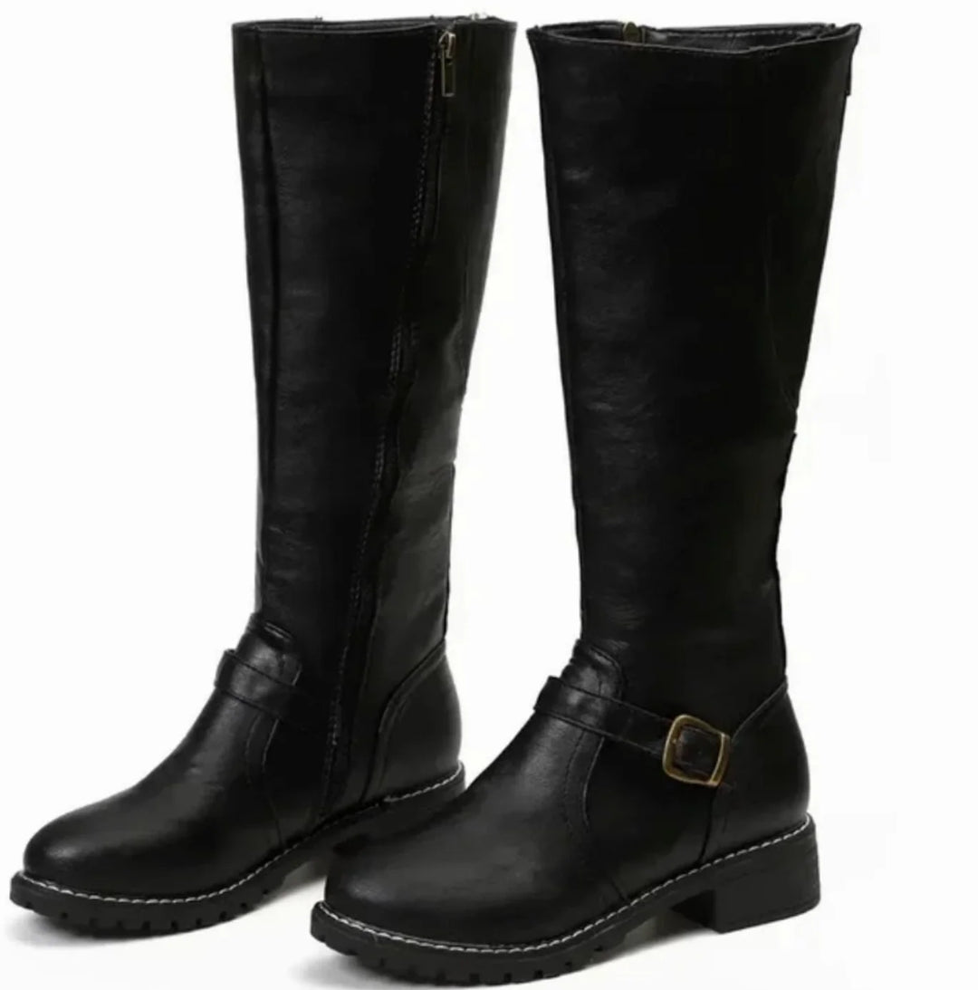 Lynne | Women's Knee-High Buckle Boots