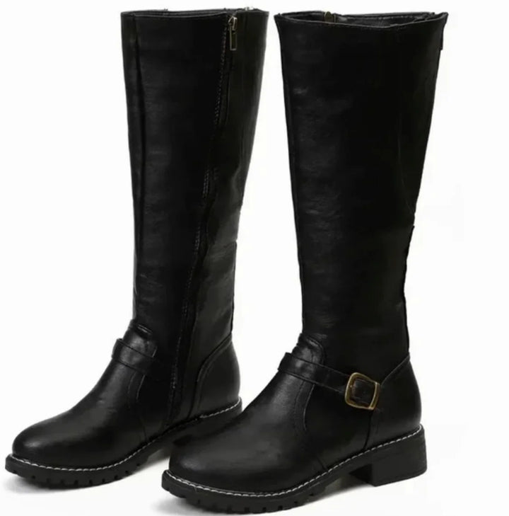Lynne | Women's Knee-High Buckle Boots