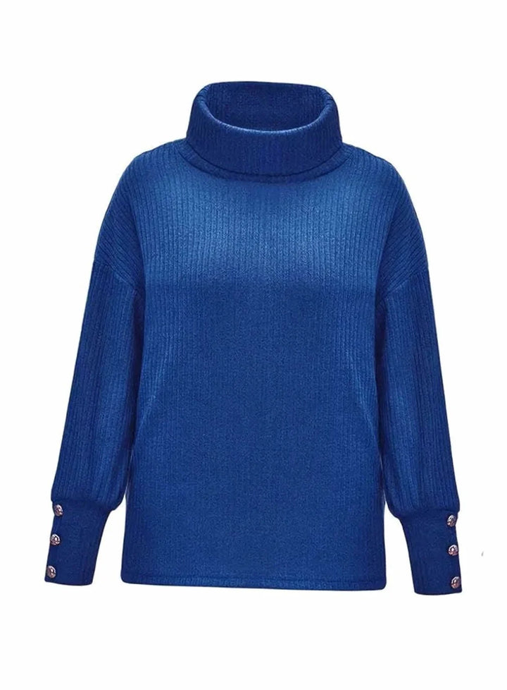 Mackenzie | Women's Cowl-Neck Ribbed Jumper