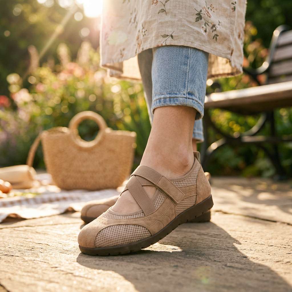 Elisa - Comfortable Mary Jane Walking Shoes
