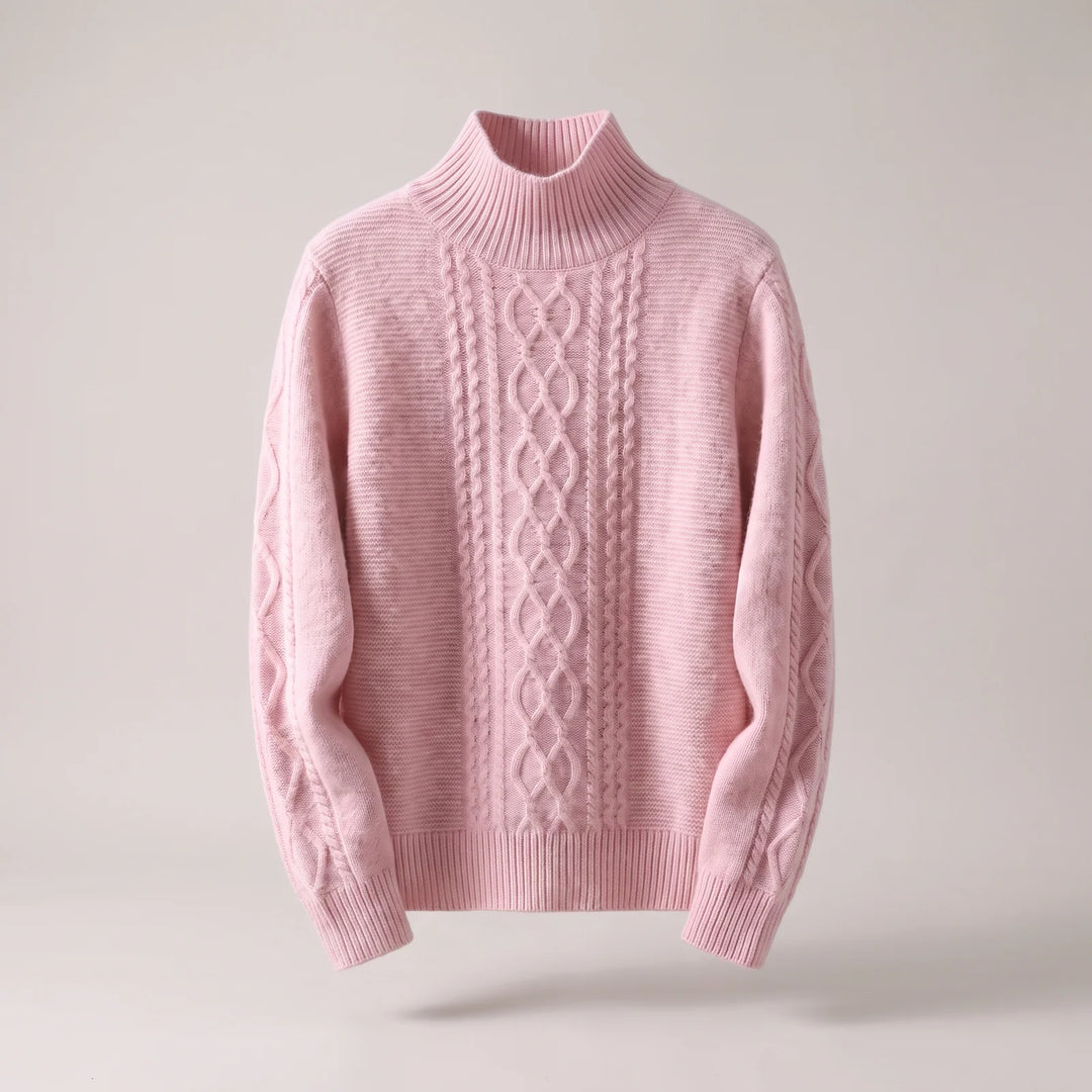 Marion | Women's Patterned Knit Turtleneck Sweater