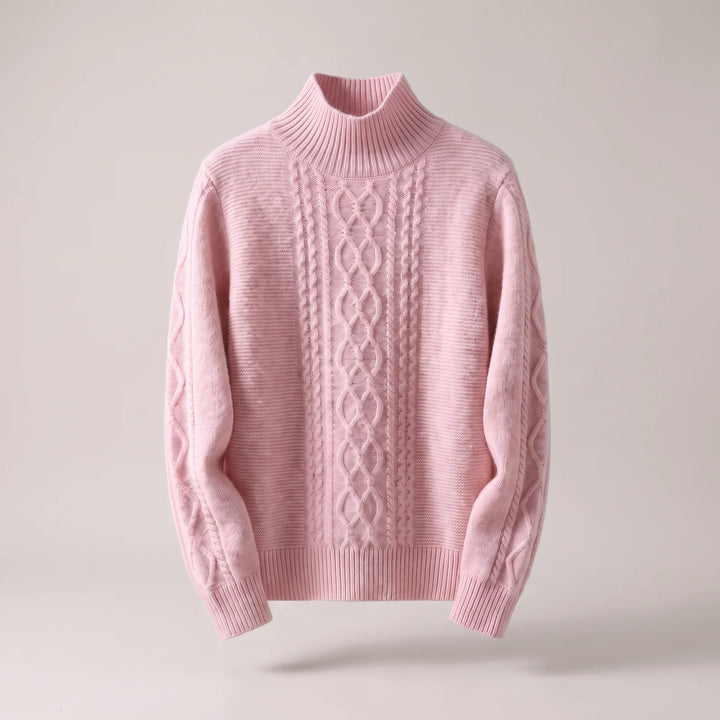 Marion | Women's Patterned Knit Turtleneck Sweater
