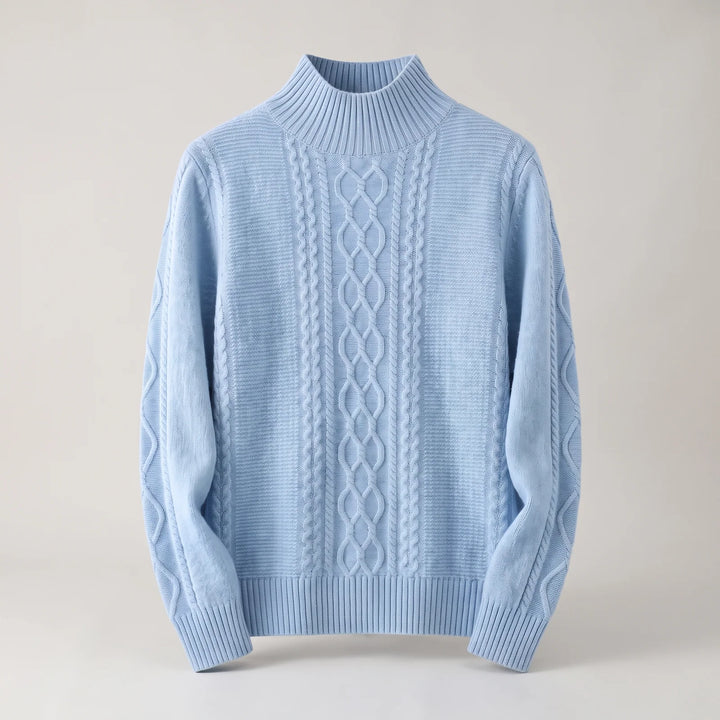 Marion | Women's Patterned Knit Turtleneck Sweater