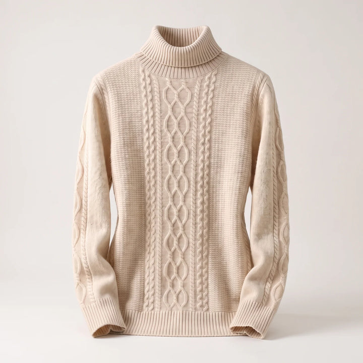 Marion | Women's Patterned Knit Turtleneck Sweater