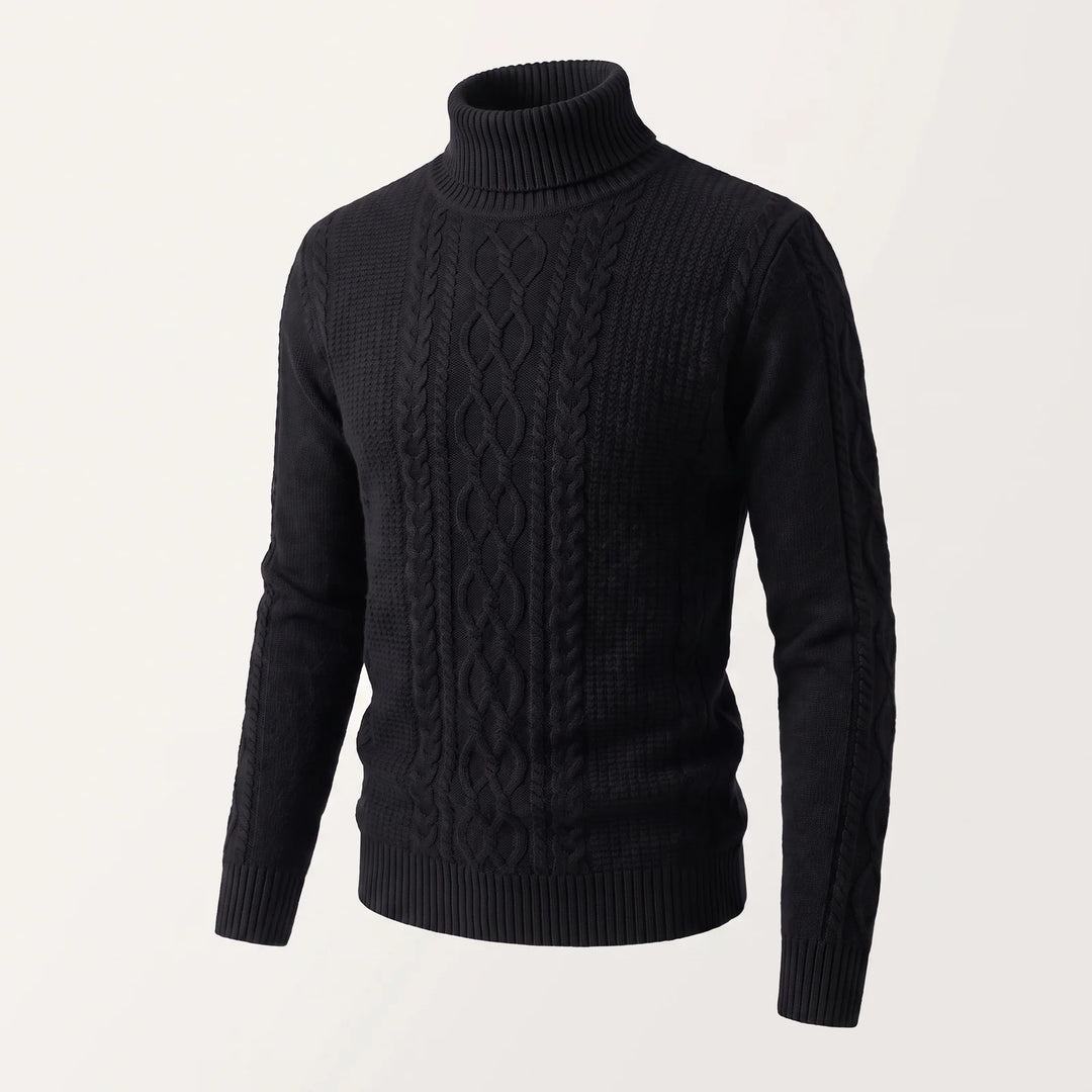 Marion | Women's Patterned Knit Turtleneck Sweater