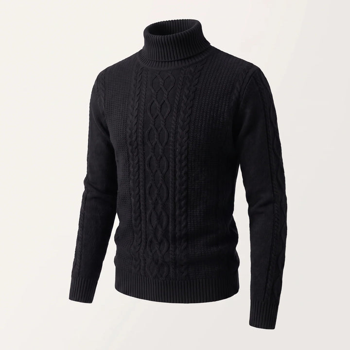 Marion | Women's Patterned Knit Turtleneck Sweater