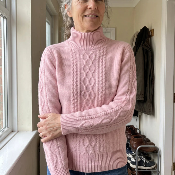 Marion | Women's Patterned Knit Turtleneck Sweater