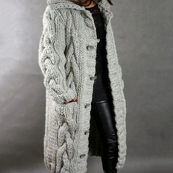 Marissa | Women's Cable-Knit Hooded Cardigan