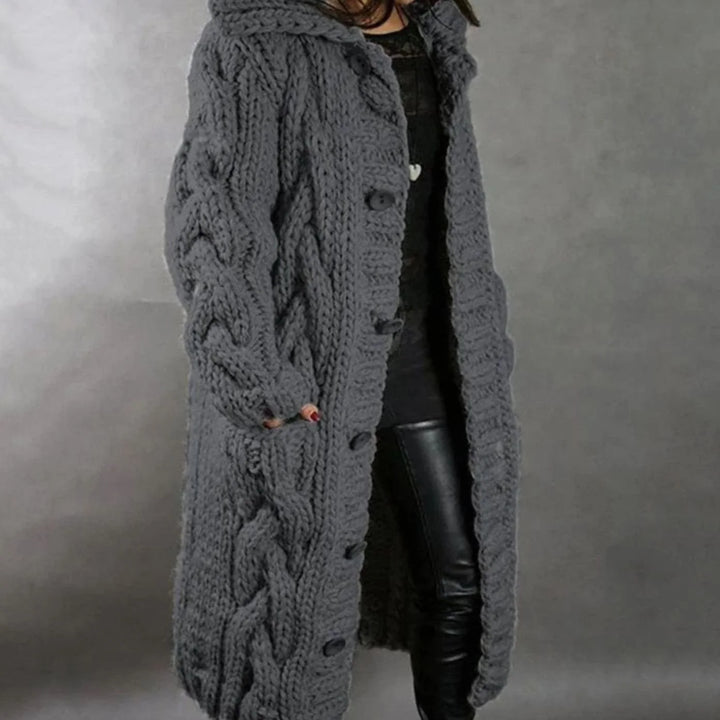 Marissa | Women's Cable-Knit Hooded Cardigan