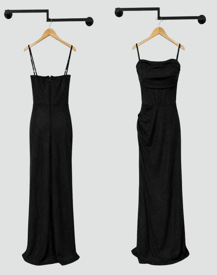 Marla | Women's Shimmer Cowl-Neck Maxi Dress