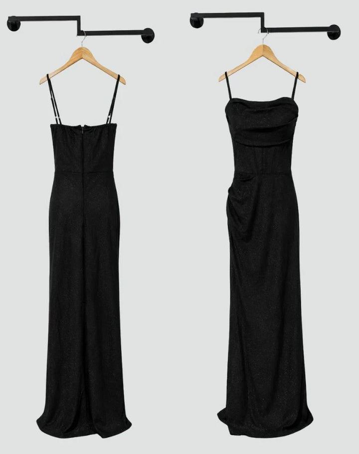 Marla | Women's Shimmer Cowl-Neck Maxi Dress