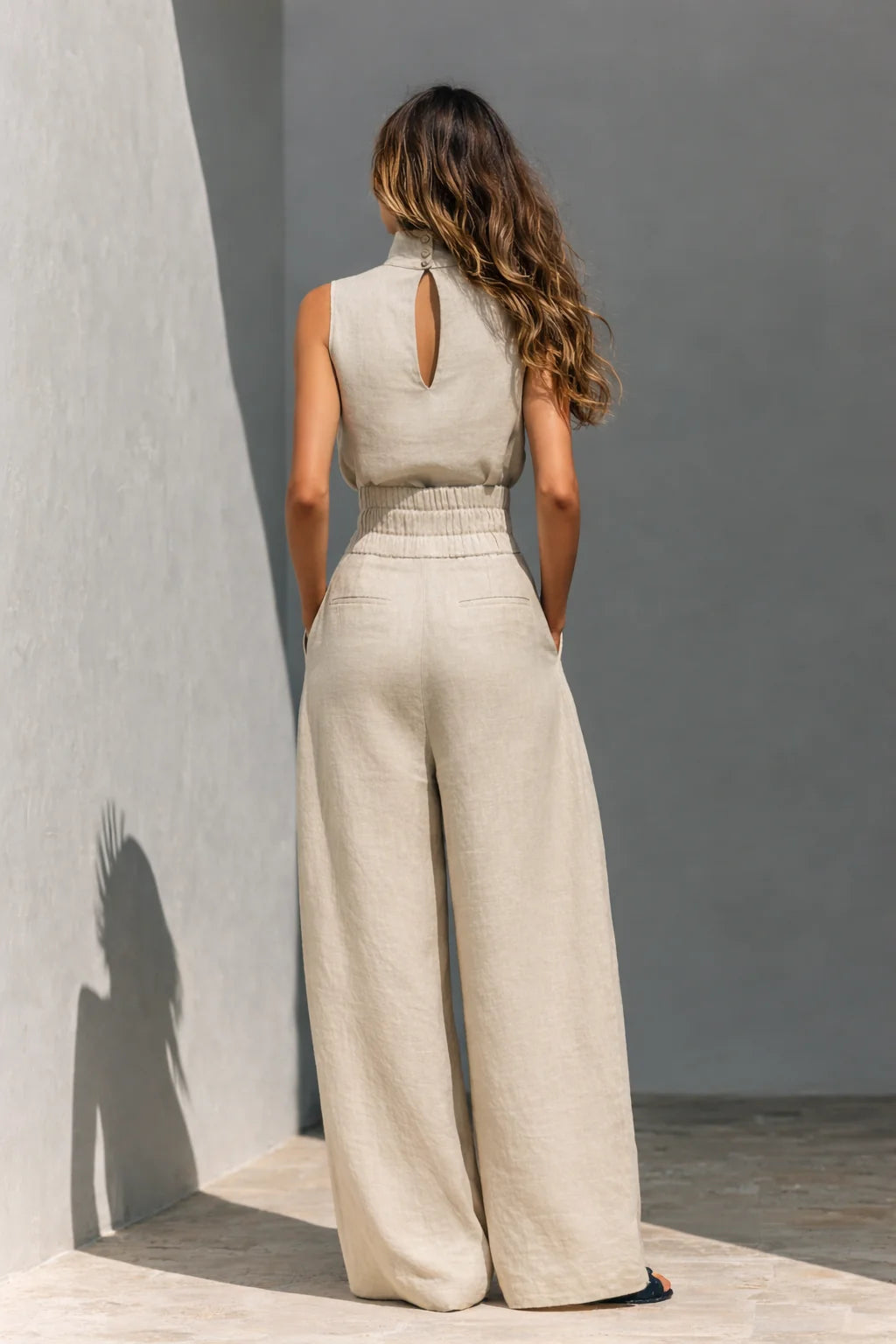 Meagan | Women's High-Waist Wide-Leg Trousers