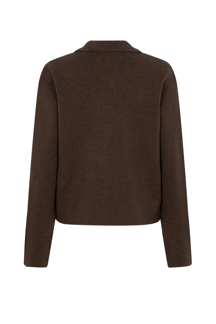Mel | Women's Brown Tailored Cardigan Jacket