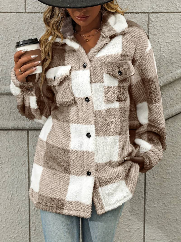 Melanie | Women's Oversized Plaid Shacket Jacket