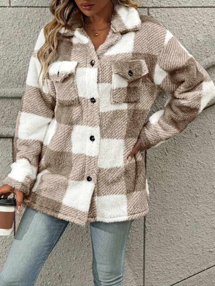 Melanie | Women's Oversized Plaid Shacket Jacket