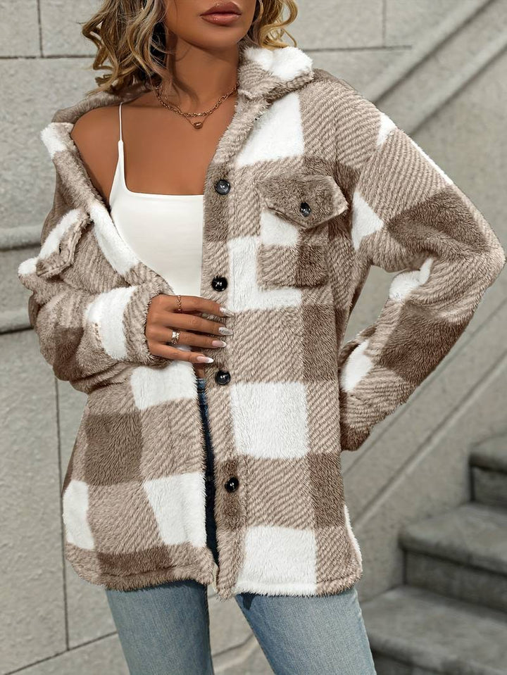 Melanie | Women's Oversized Plaid Shacket Jacket