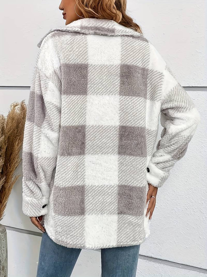 Melanie | Women's Oversized Plaid Shacket Jacket