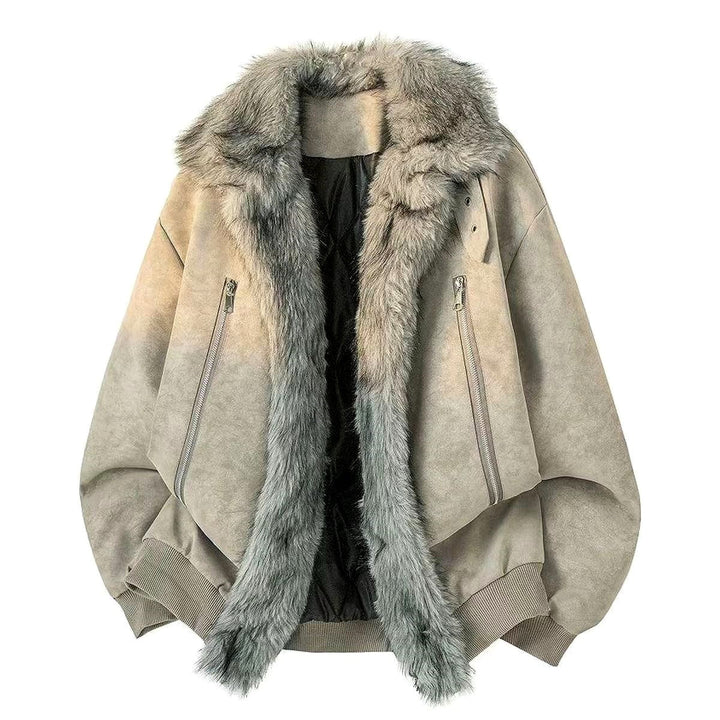 Miles | Men's Oversized Faux Fur Collar Aviator Jacket