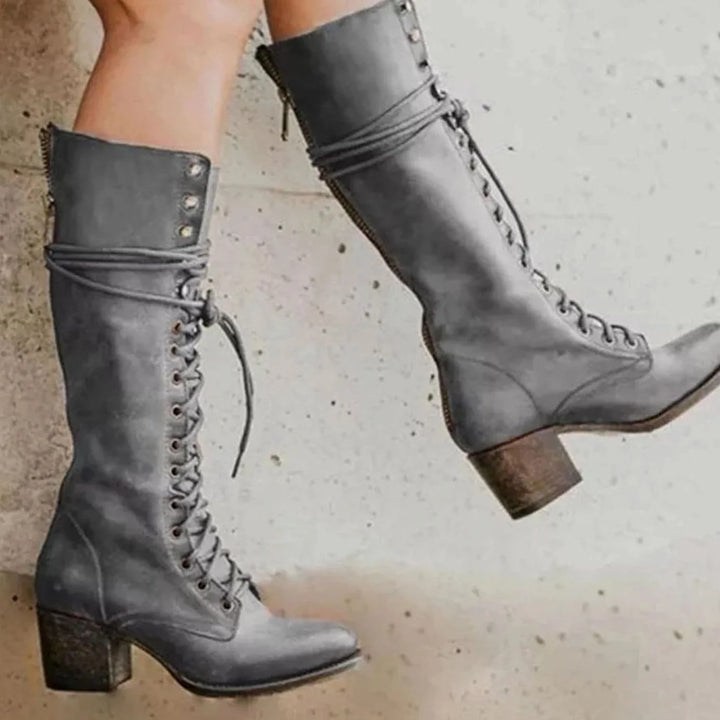 Émilie | Women's Lace-Up Block Heel Boots