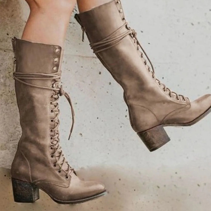 Émilie | Women's Lace-Up Block Heel Boots