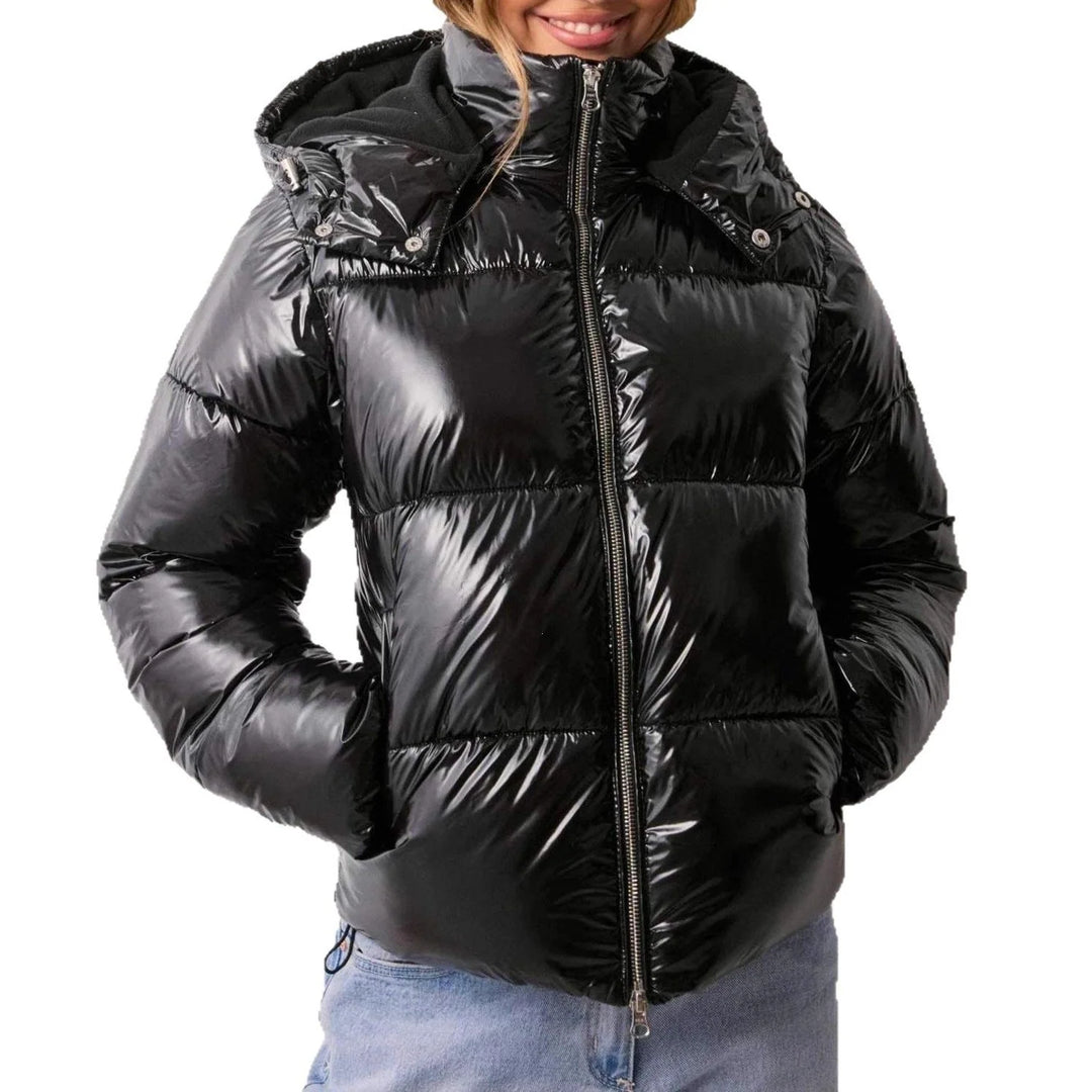 Molly | Women's Hooded Boxy Shiny Puffer Jacket