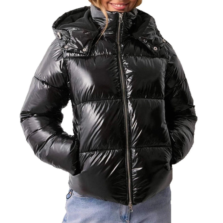 Molly | Women's Hooded Boxy Shiny Puffer Jacket