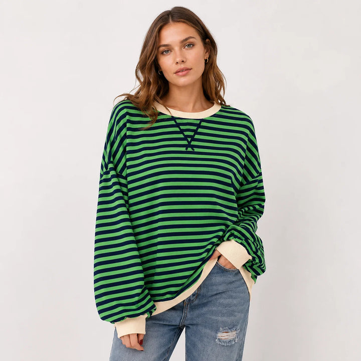 Molly | Women's Relaxed Oversized Striped Sweatshirt