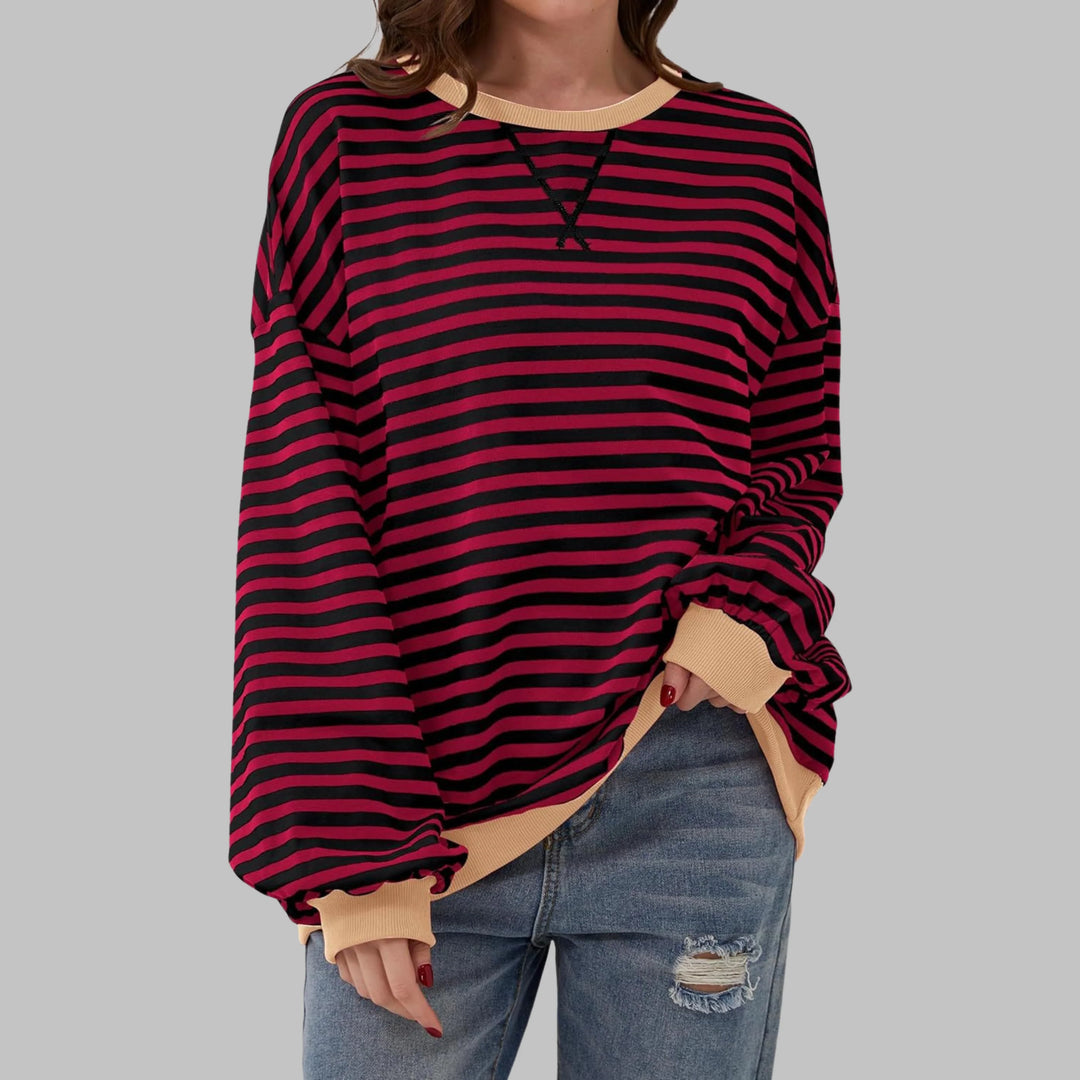 Molly | Women's Relaxed Oversized Striped Sweatshirt