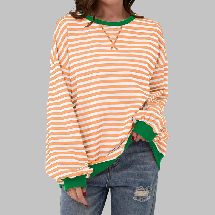 Molly | Women's Relaxed Oversized Striped Sweatshirt