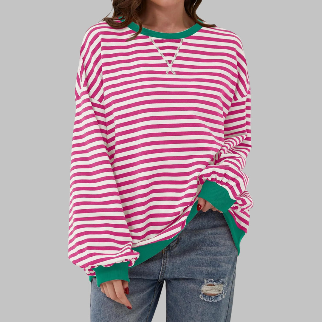 Molly | Women's Relaxed Oversized Striped Sweatshirt