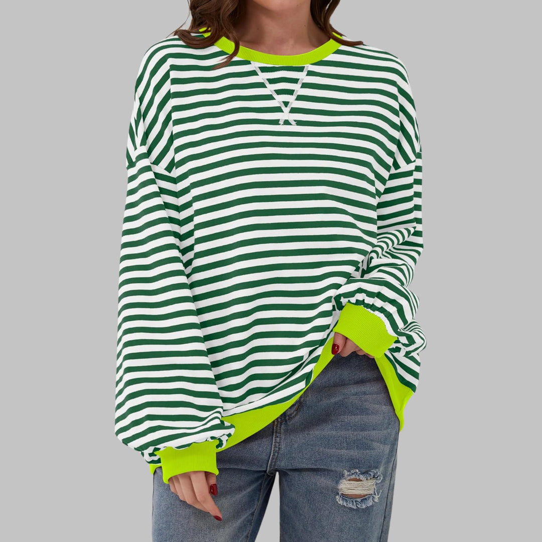 Molly | Women's Relaxed Oversized Striped Sweatshirt
