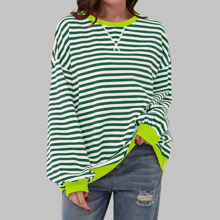 Molly | Women's Relaxed Oversized Striped Sweatshirt