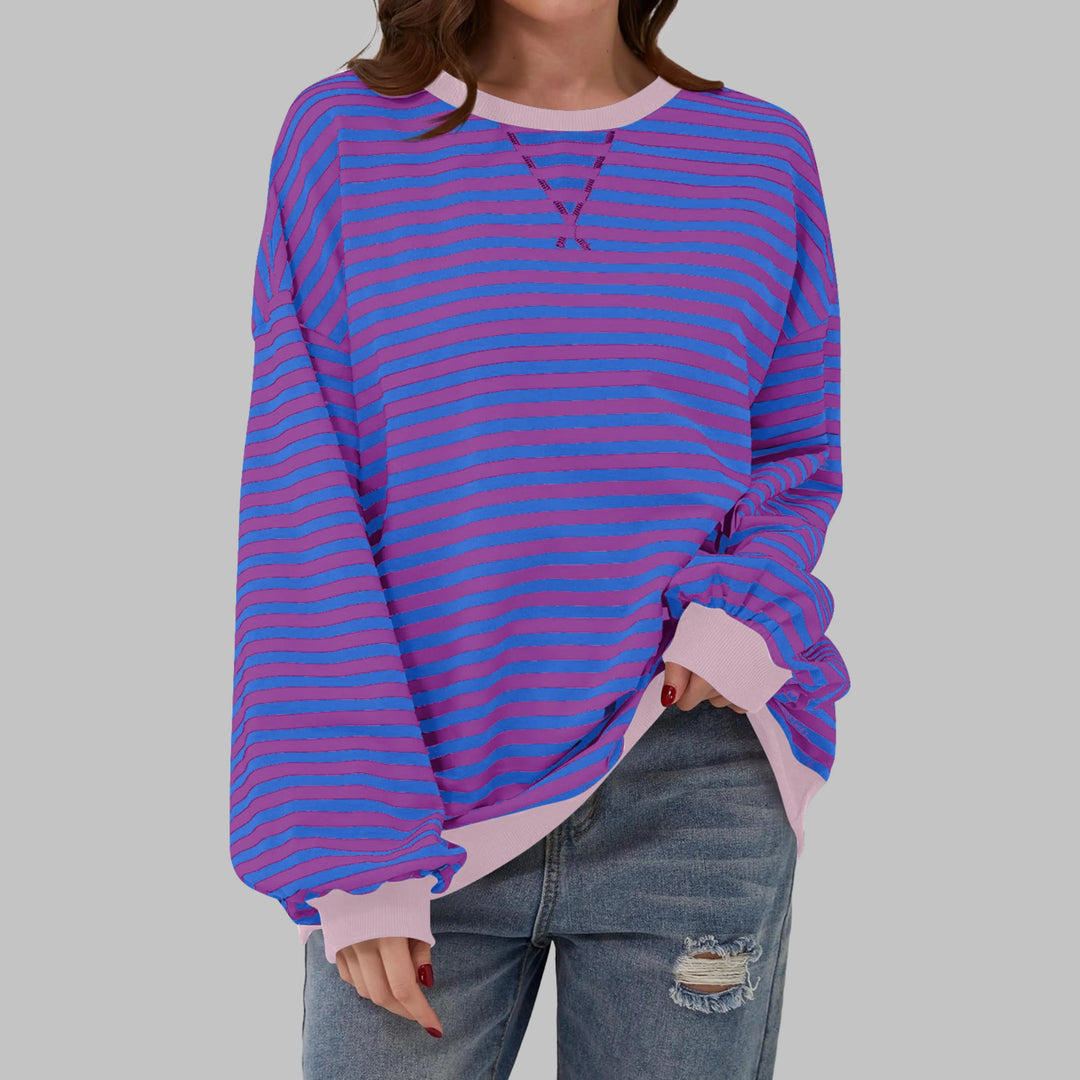 Molly | Women's Relaxed Oversized Striped Sweatshirt