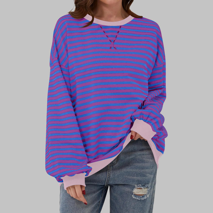 Molly | Women's Relaxed Oversized Striped Sweatshirt