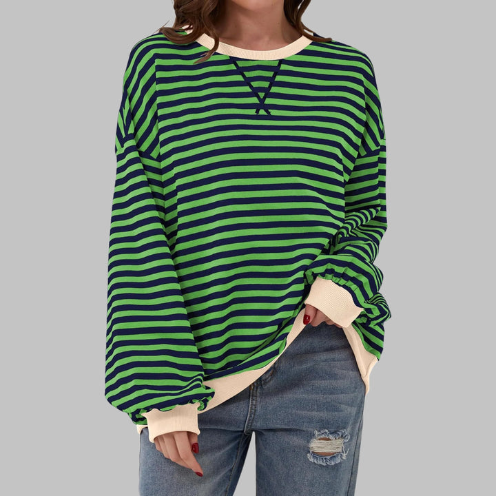 Molly | Women's Relaxed Oversized Striped Sweatshirt