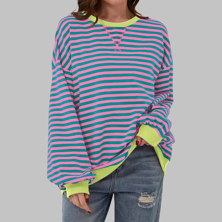 Molly | Women's Relaxed Oversized Striped Sweatshirt