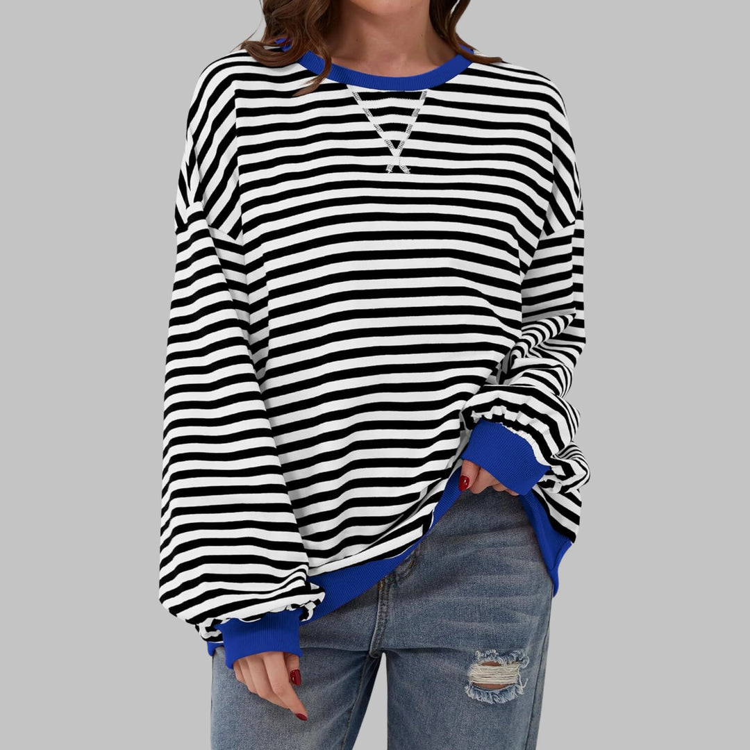 Molly | Women's Relaxed Oversized Striped Sweatshirt