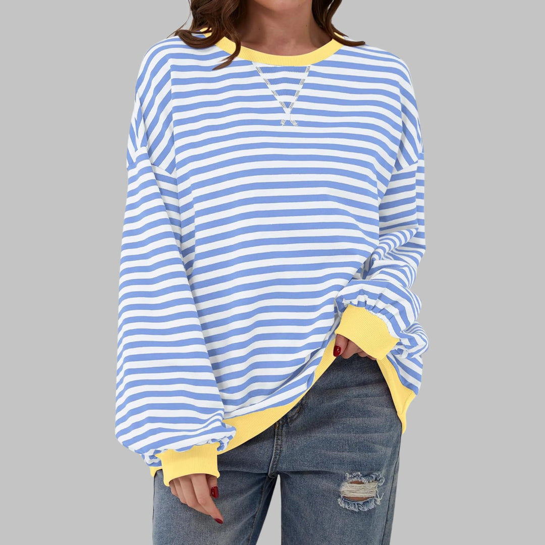 Molly | Women's Relaxed Oversized Striped Sweatshirt