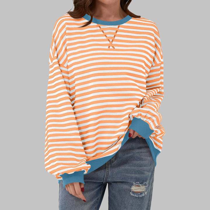 Molly | Women's Relaxed Oversized Striped Sweatshirt