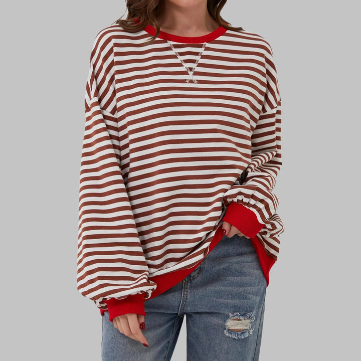 Molly | Women's Relaxed Oversized Striped Sweatshirt