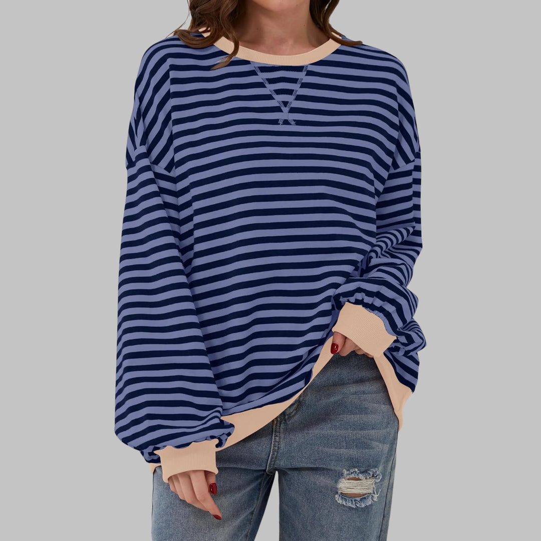 Molly | Women's Relaxed Oversized Striped Sweatshirt