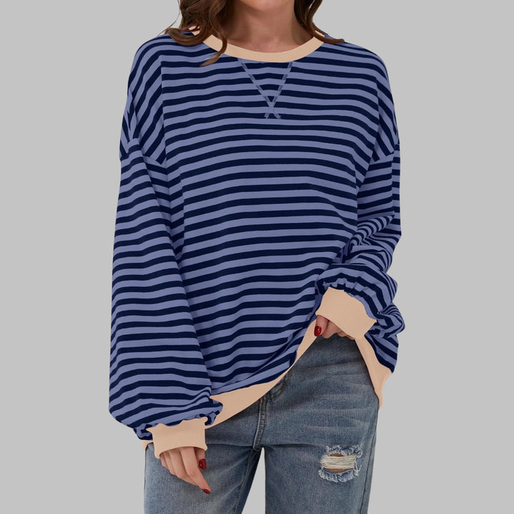 Molly | Women's Relaxed Oversized Striped Sweatshirt