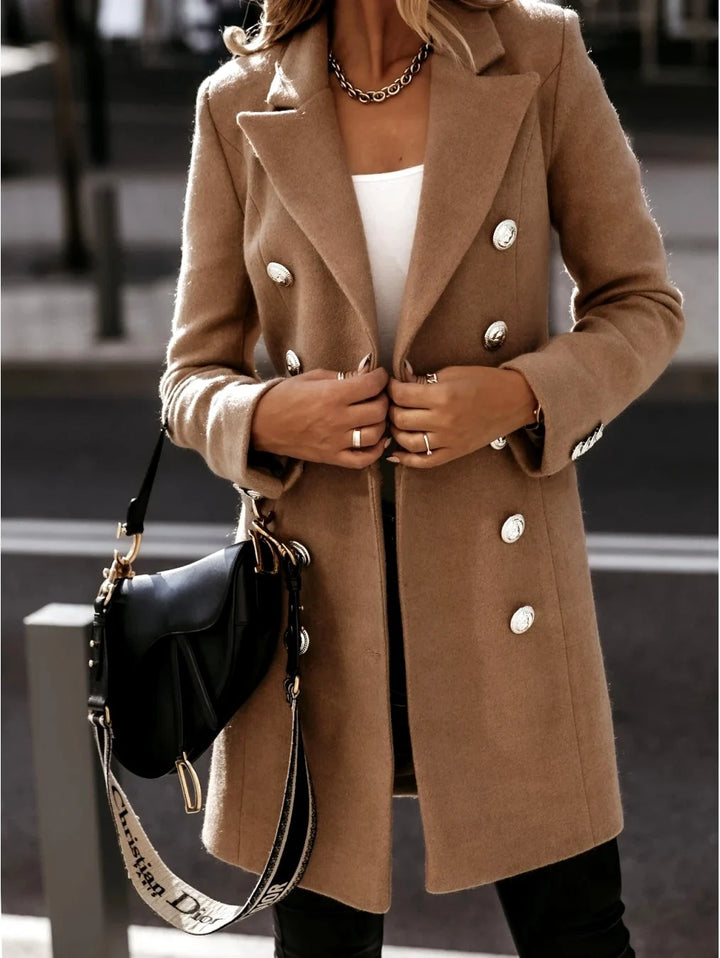 Natalie | Women's Longline Double Breasted Military Jacket