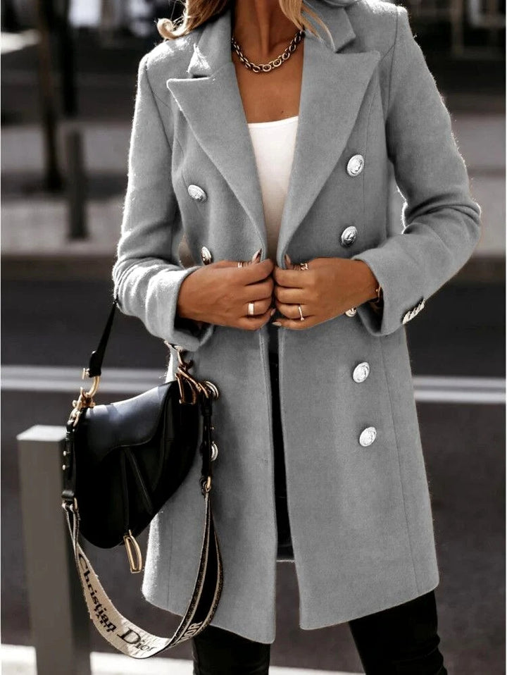 Natalie | Women's Longline Double Breasted Military Jacket