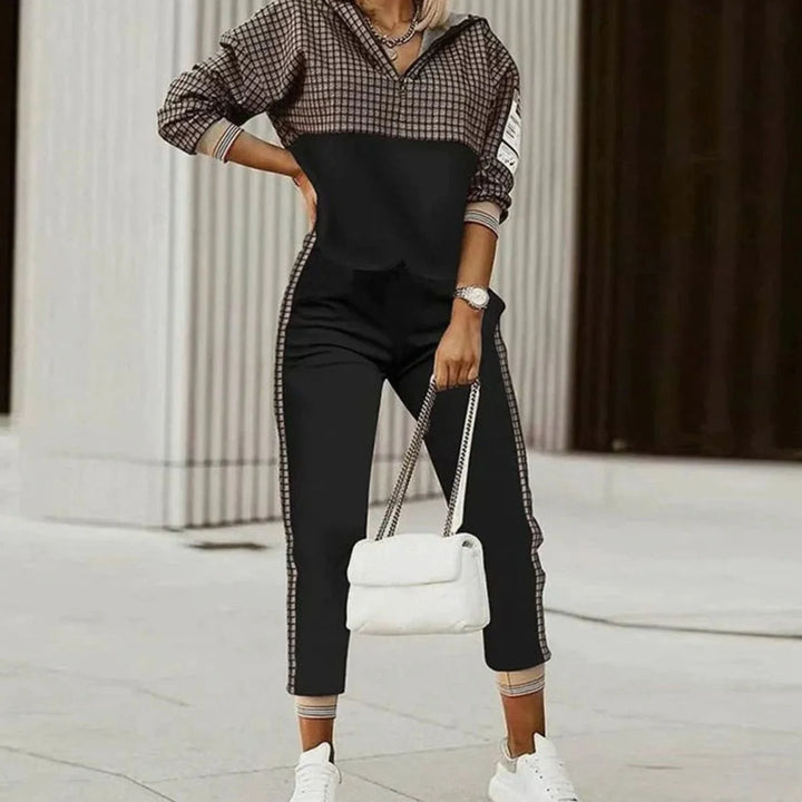 Natasha | Women's Quarter-Zip Printed Tracksuit Set