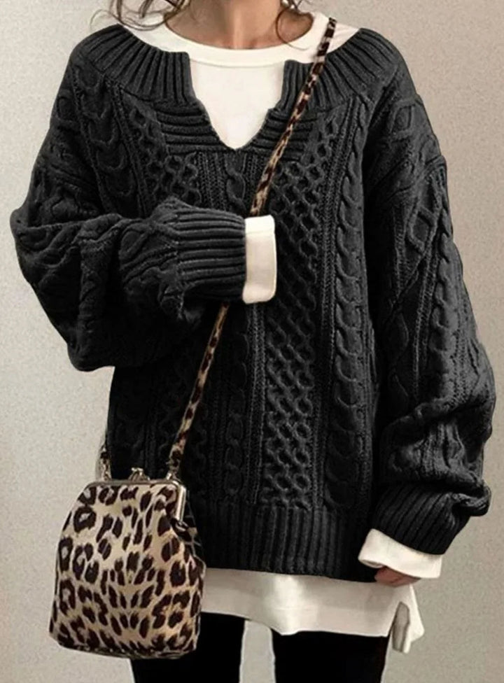 Nathalie | Women's Oversized Cable-Knit Jumper