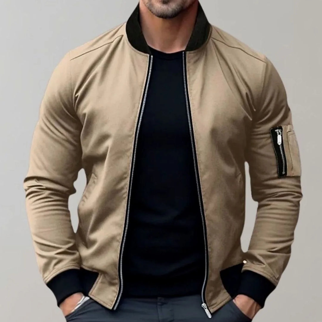 Nathan | Men's Slim-Fit Bomber Jacket